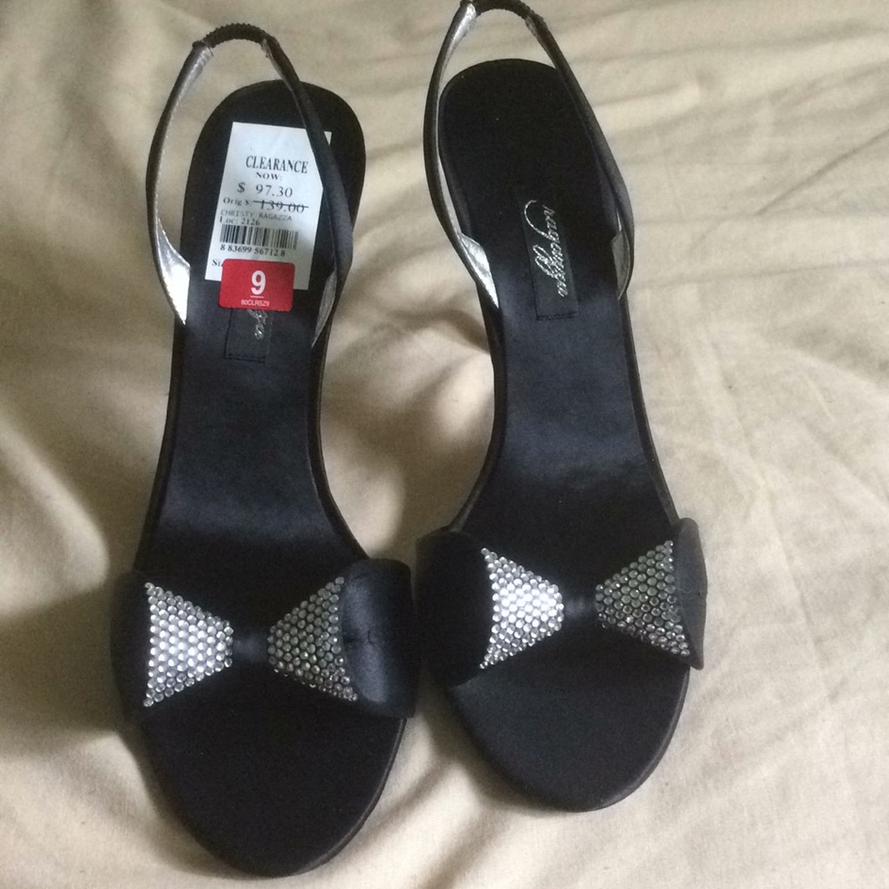 Black Sandals with Bow